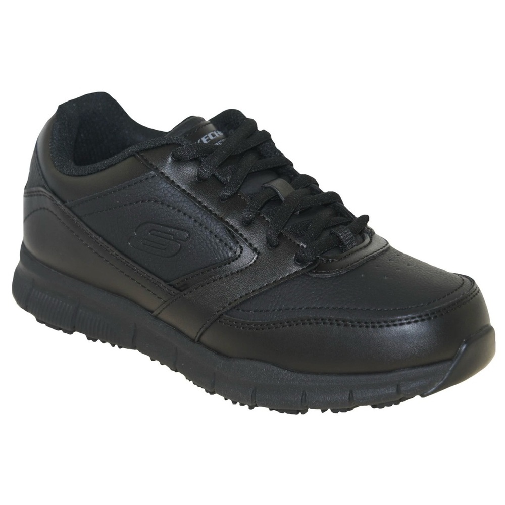 NIB Skechers Women's Nampa- Wyola Slip-Resistant Work Shoe 77235 Black Size 7